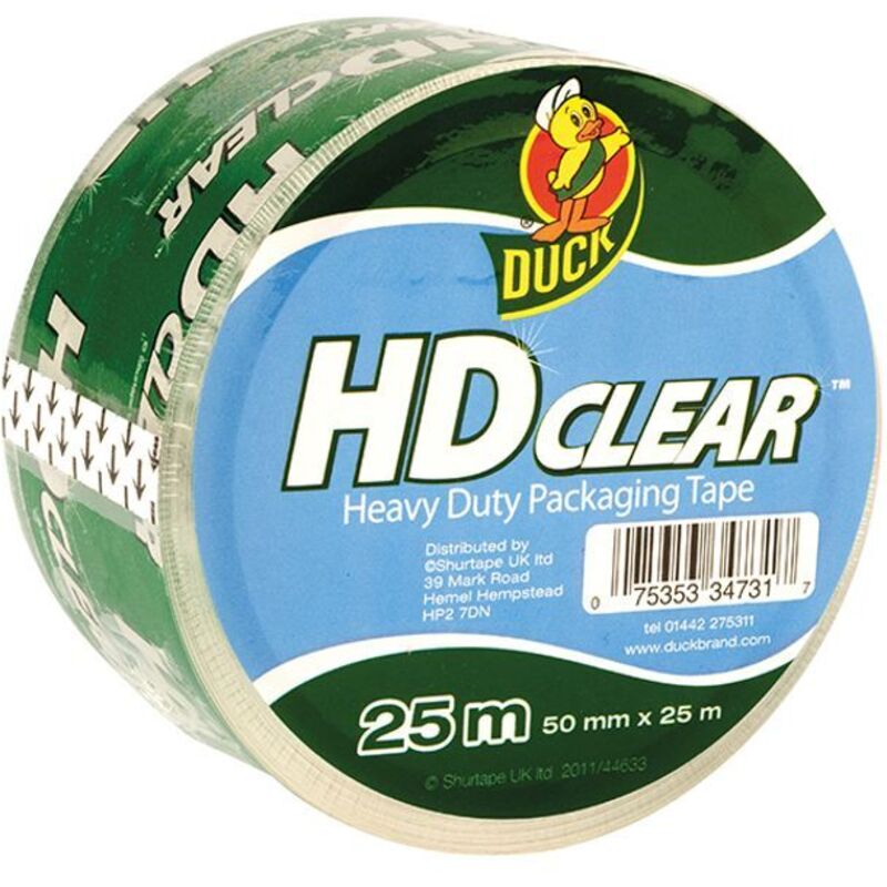 Duck - Shurtape 222181 Tape Packaging Heavy-Duty 50mm x 25m Clear SHU222181