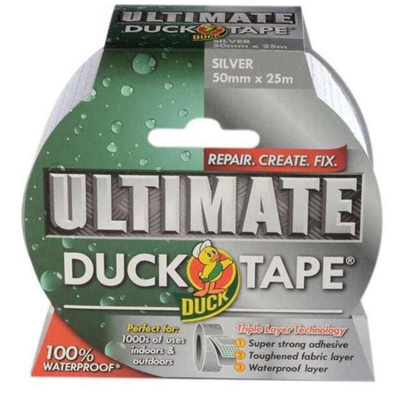 Duck - Shurtape 232153 Tape Ultimate 50mm x 25m Silver SHU232153