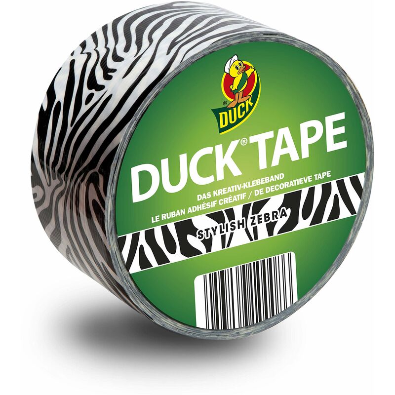 Image of Duck - tape 123243 Nastro Telato Creativo Stylish Zebra, 48 mm x 10 m