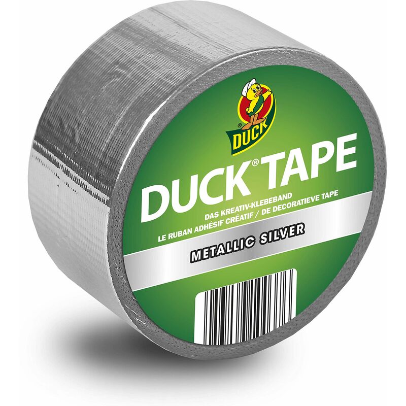 Image of Tape 221700 Nastro Telato Creativo Metallic Silver, 48 mm x 9.1 m - Duck