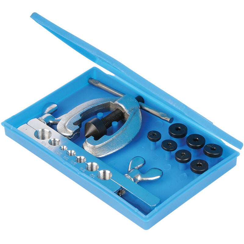 Silverline - Dudgeonniere 9 pieces evaseur pour collets battus, tuyaux de freins, etc.