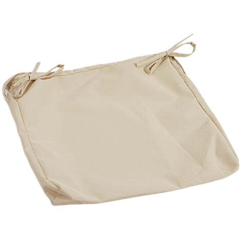 Due coprisedili da esterno impermeabili di colore beige con cerniera, adatti a spazi esterni come terrazze, giardini e sedie.