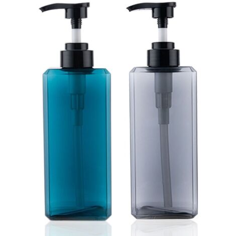 Due flaconi con dosatore da 650 ml, flaconi in plastica ricaricabili con dosatore per emulsioni, flaconi vuoti con dosatore, adatti per sapone, emulsioni e shampoo.