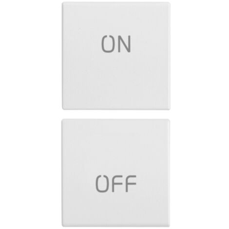 Due mezzi tasti 1M simboli ON/OFF bianco Vimar Eikon 20751.1.B bianco