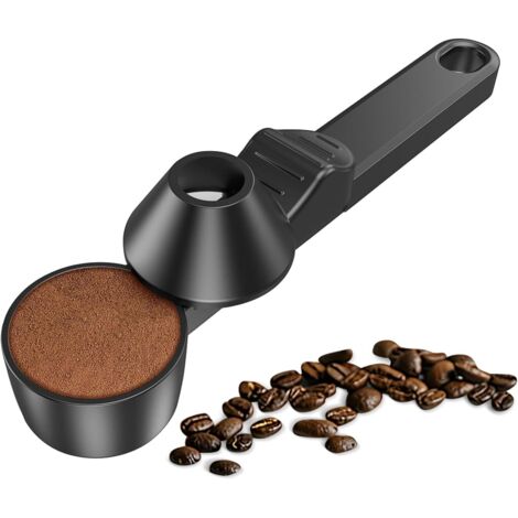 Due misurini e due imbuti per capsule di caffè ricaricabili K-Cup. Il misurino ha una capacità di 2 cucchiai. Il misurino con l'imbuto serve per macinare caffè, proteine in polvere e tè nero (2 bustin