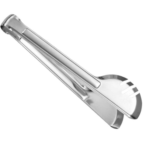 Due pinze da bistecca in acciaio inossidabile, pinze per alimenti, utensili da cucina per grigliare pane e carne, spatola in metallo resistente al calore per grigliare.