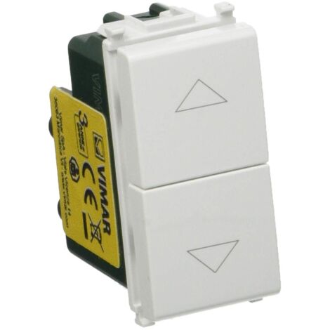 Due Pulsanti Interbloccati 1P NO+NO10A Colore Bianco DUE PULSANTI INTER.1P NO+NO10A BIANCO  PZ