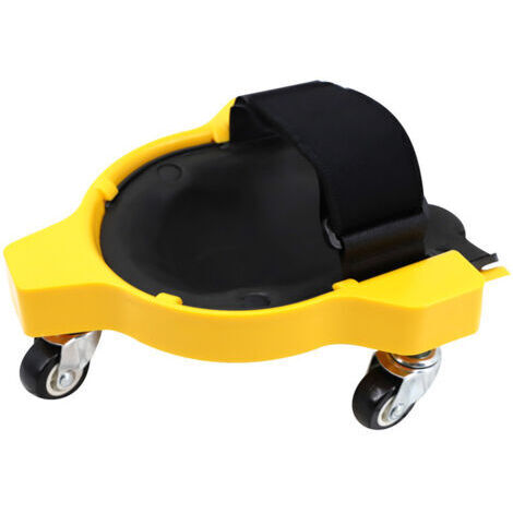 Due set di ginocchiere flessibili con ruote per giardini, cantieri edili, gialle