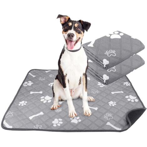Due tappetini assorbenti lavabili per cani per confezione, appositamente progettati per cuccioli, riutilizzabili, altamente assorbenti e antiscivolo, adatti per l'addestramento, l'educazione alla puli