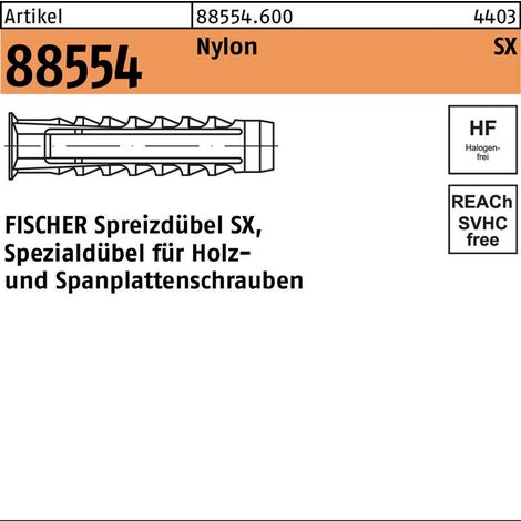 Fischer SX Dübel - Nylon grau