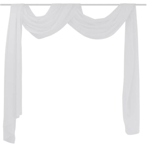 Dünner Voile Querbehang 140 x 600 cm Weiß