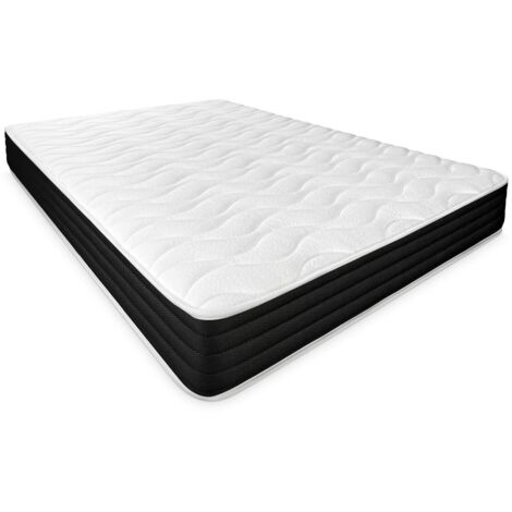 DUÉRMETE ONLINE Materasso Viscoelastico Reversibile Pocket Visco (Lato Inverno-Estate) Spessore 20 cm antiacaro, Antibatterico e Anallergico, Memory Foam, Bianco, 105x190