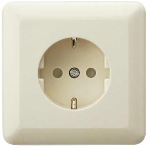 REV Düwi EverLuxe Steckdose inkl. Abdeckrahmen mit Kindersicherung, Cremeweiß AL