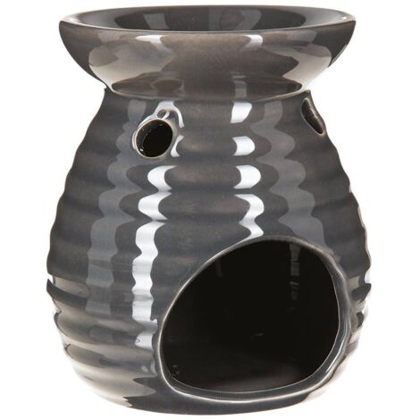 Duftbrenner H12cm - Gestreiftes grau