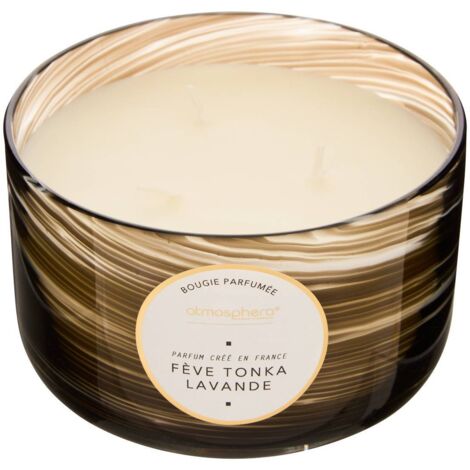 Duftkerze 540g Wavy Tonkabohne Lavendel - Atmosphera créateur d'intérieur