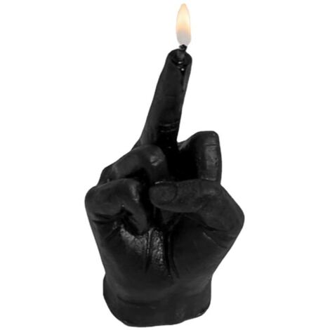 Duftkerze mit witzigem Mittelfinger-Motiv, Sojawachs, Bürodekoration, Wohndekoration, Geburtstagsgeschenk, Aromatherapiekerze, schwarz
