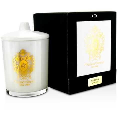 Duftkerze „White Fire“ aus weißem Glas, 170 g