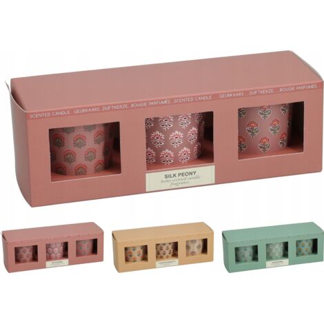 Duftkerzen-Set, 3 Stück, je 45 g, elegante Aromen, je 10 Stunden Brenndauer