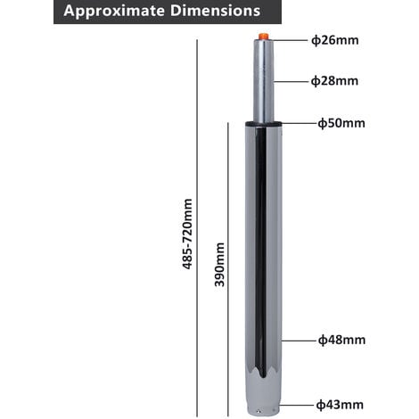 Gasdruckfeder Gasfeder Gasdruckdämpfer Gaslift für Barhocker Bürostuhl, 51  - 72 cm
