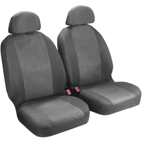 Duka XL-Fit, coppia coprisedili anteriori in tessuto jacquard e poliestere elasticizzati - Grigio