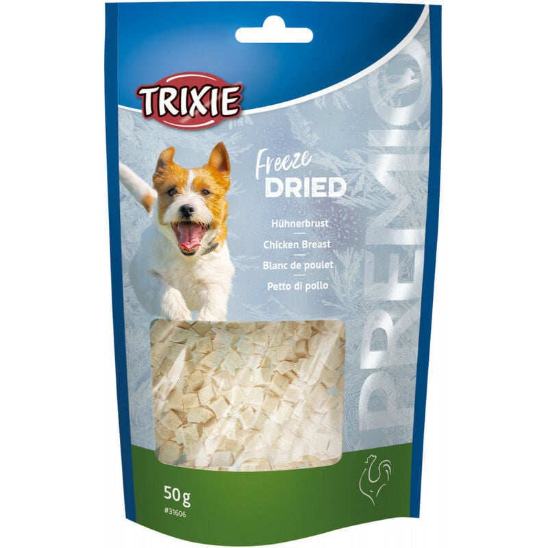 

Dulces de pechuga de pollo. PREMIO Liofilizado . Peso 50g. Para los perros.