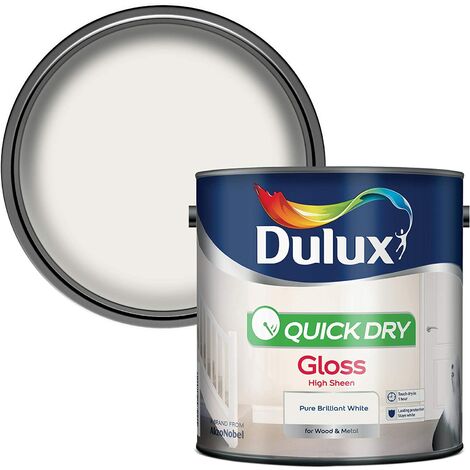 main image of "Dulux Quick Drying Gloss 750ml Pure Brilliant White"