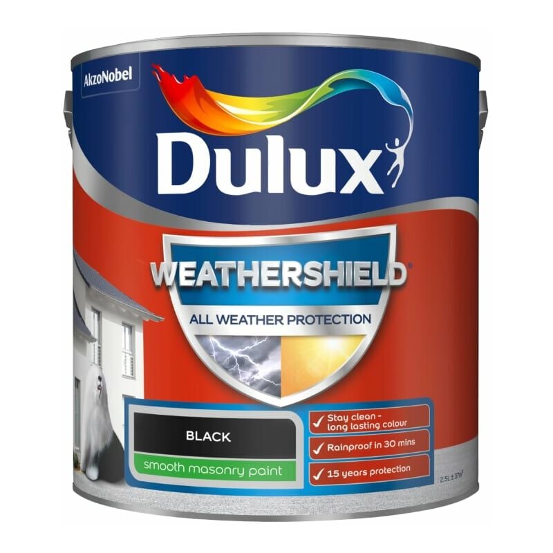 Dulux Retail - Dulux All Weather Protection Smooth Masonry - 2.5L - Black - Black