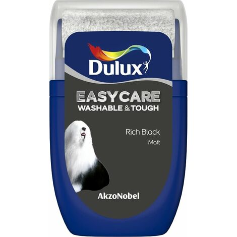 Dulux Easycare Washable Tough Matt Tester Pot - 30ml - Rich Black
