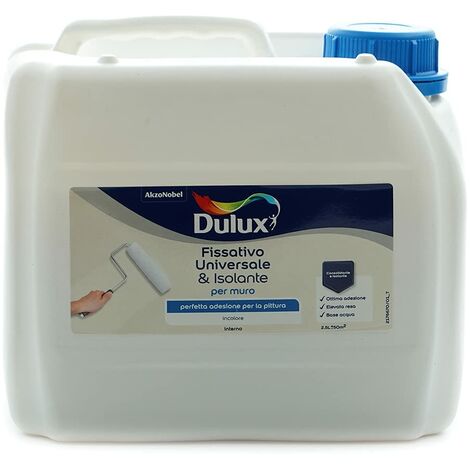Dulux Fissativo all'acqua per interni Universale, Primer aggrappante per pareti, 2.5 Litri, Incolore, 2.5L