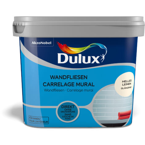 Dulux Fresh up Wandfliesenfarbe Glänzend, Frische Farbe für Ihr Bad, Helles Leinen, 750 ml