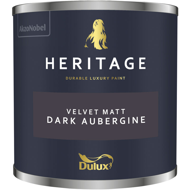 Dulux Heritage - Velvet Matt - 125ml Tester Pot - Dark Aubergine - Dark Aubergine