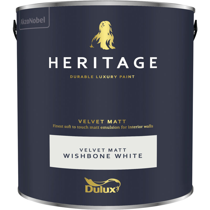 Dulux Heritage Velvet Matt - 2.5L - Wishbone White - Wishbone White