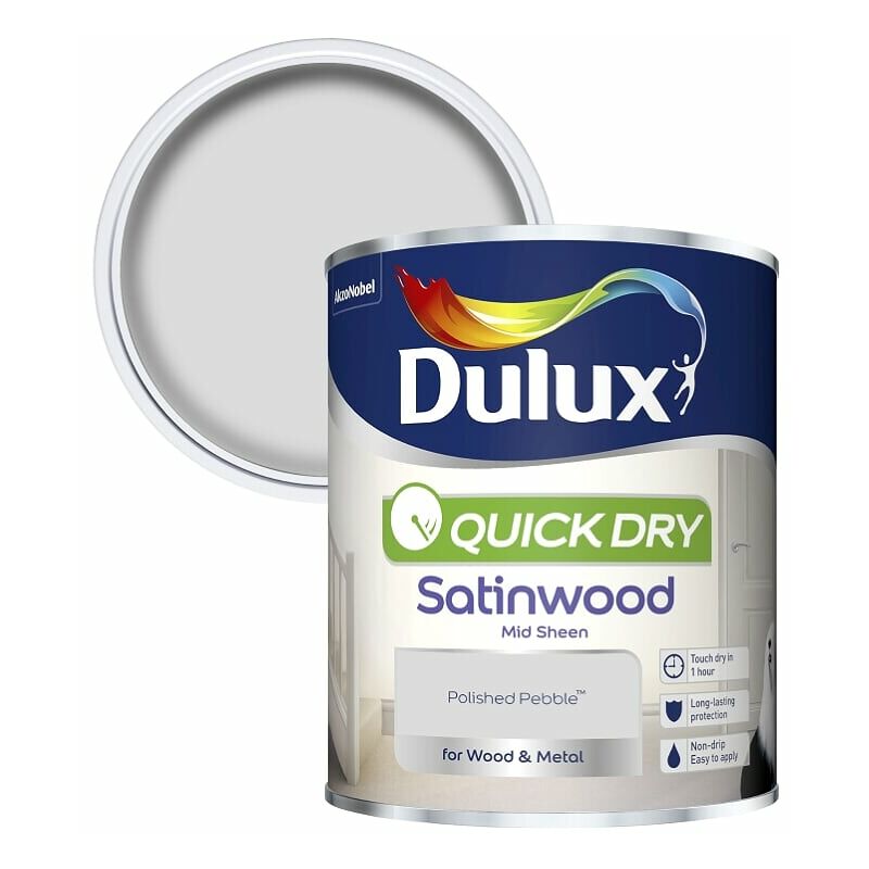 Dulux Retail Quick Dry Satinwood 750ml POLISHED PEBBLE 5211306