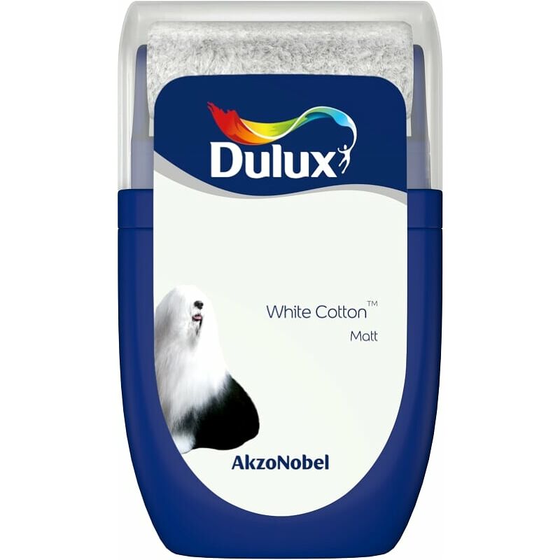 Dulux Retail - Matt Emulsion Tester Paint Pot - 30ml - White Cotton - White Cotton