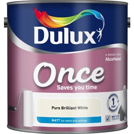 Dulux Retail Once Matt - Pure Brilliant White - 2.5 Litres