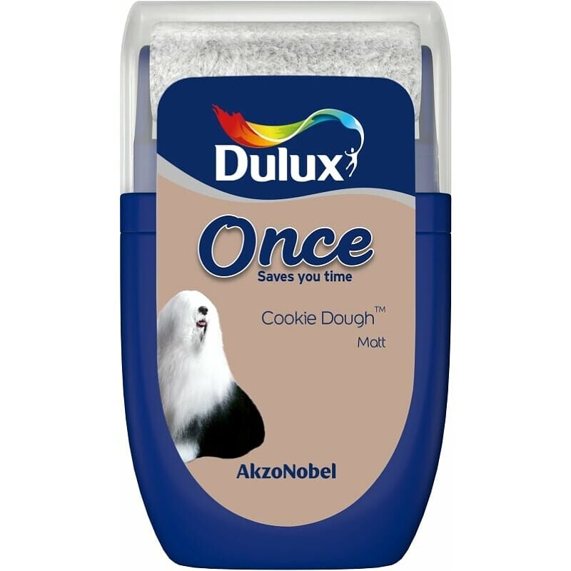 Dulux Retail - Once Matt Tester Paint Pot - 30ml - Cookie Dough - Cookie Dough