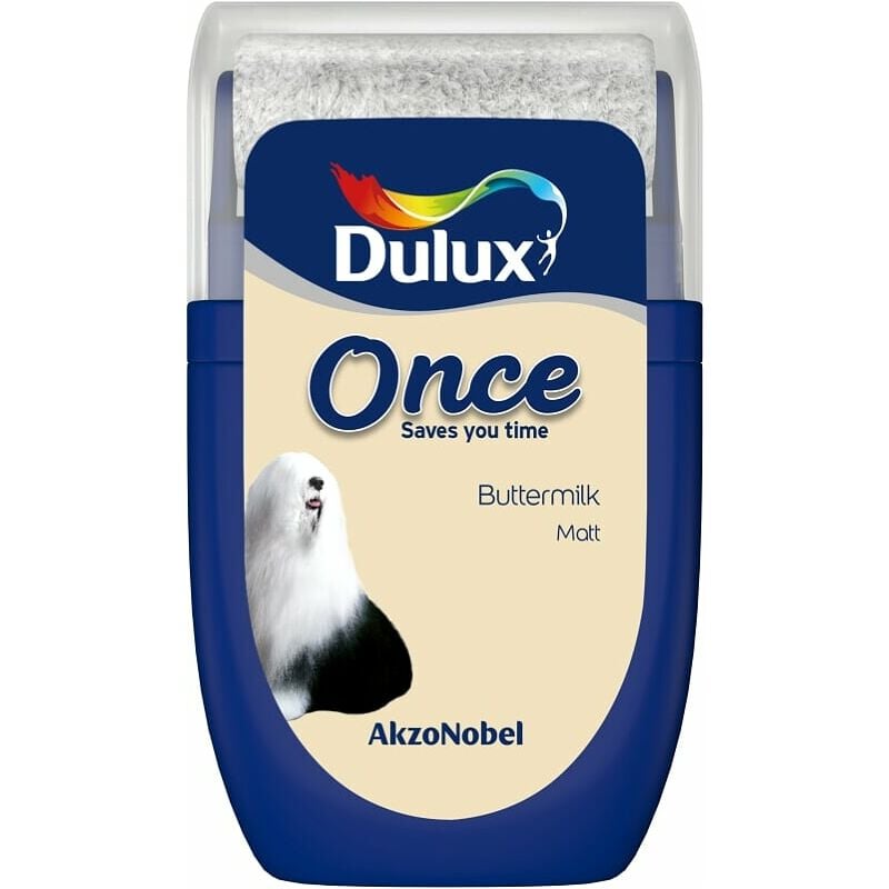 Dulux Retail - Once Matt Tester Paint Pot - 30ml - Buttermilk - Buttermilk