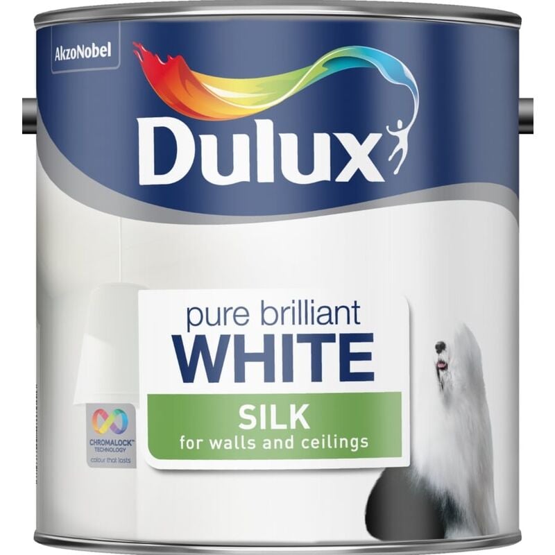 Dulux Retail Silk - Pure Brilliant White - 2.5L - Pure Brilliant White ...