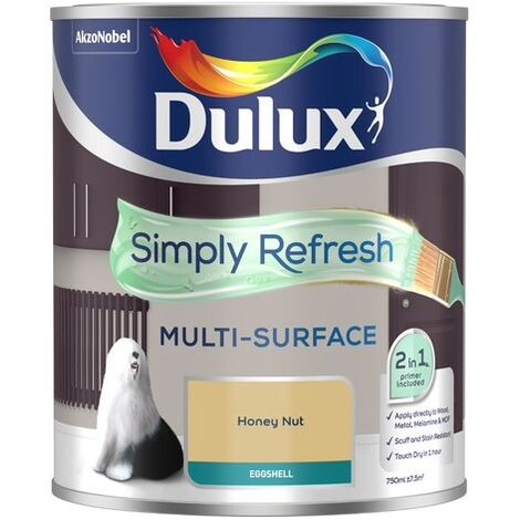 Dulux Simply Refresh Multi-Surface Eggshell Paint - Honey Nut - 750ml