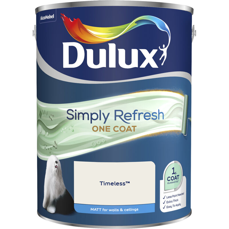 Dulux Retail - Dulux Simply Refresh One Coat Matt Emulsion Paint - 5L - Timeless - Timeless