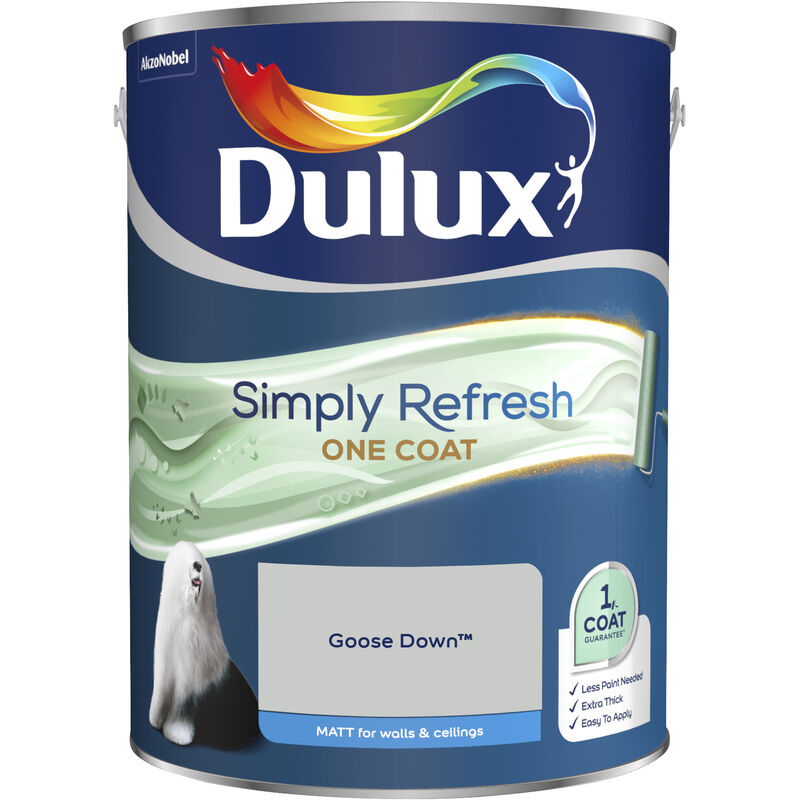 Dulux Retail - Dulux Simply Refresh One Coat Matt Emulsion Paint - 5L - Goose Down - Goose Down