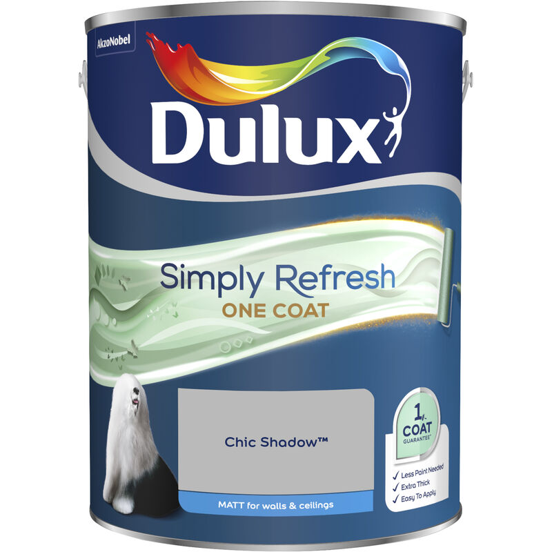 Dulux Simply Refresh One Coat Matt Emulsion Paint - 5L - Chic Shadow