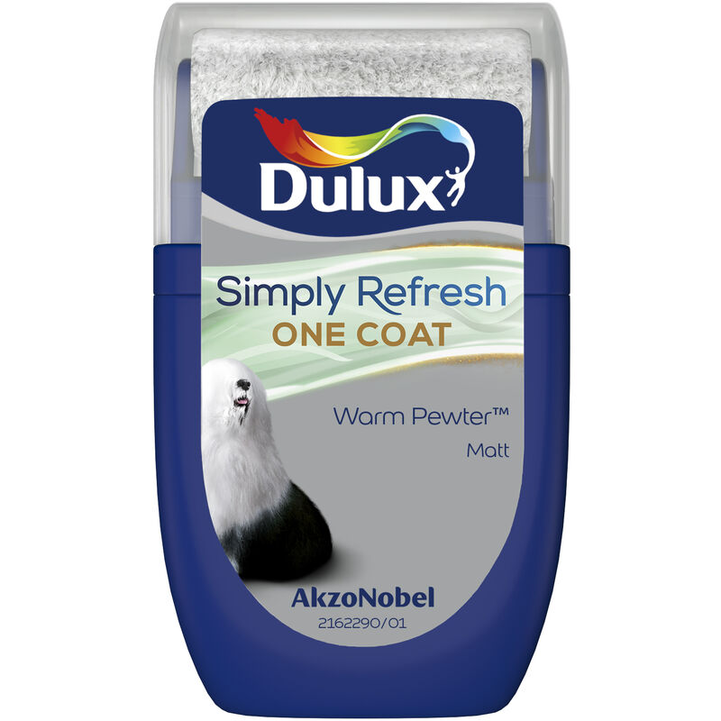 Dulux Retail - Dulux Simply Refresh One Coat Matt Tester Pot - 30ml - Warm Pewter - Warm Pewter