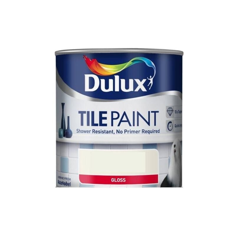 Dulux - Retail Tile Paint - 600ml - PURE BRILLIANT WHITE