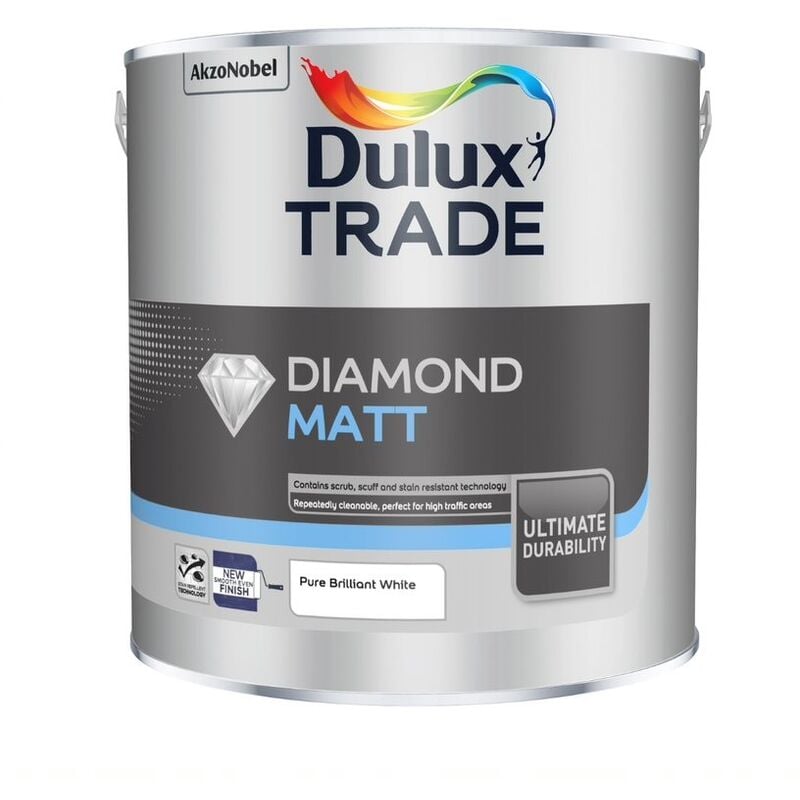 Dulux Trade Diamond Matt Pure Brilliant White 2.5L Pure Brilliant