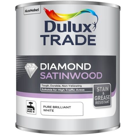 Dulux Trade Diamond Satinwood - Pure Brilliant White - 1L / 2.5L / 5 Litres