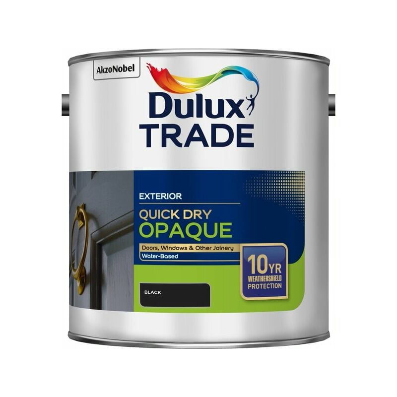 Dulux Valentine - Dulux Trade Weathershield Quick Dry Opaque Black 2.5L