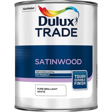 Dulux Trade Satinwood - Pure Brilliant White - 1 Litre