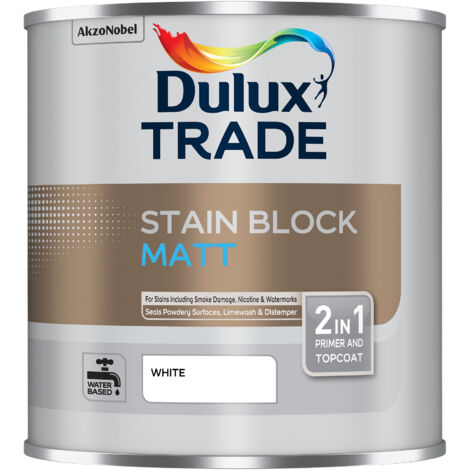 Dulux Trade Stain Block Matt - White - 1L