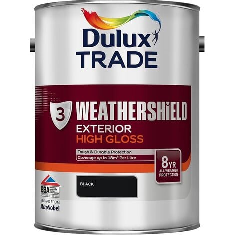 Dulux Trade Weathershield Exterior High Gloss (select size & colour)